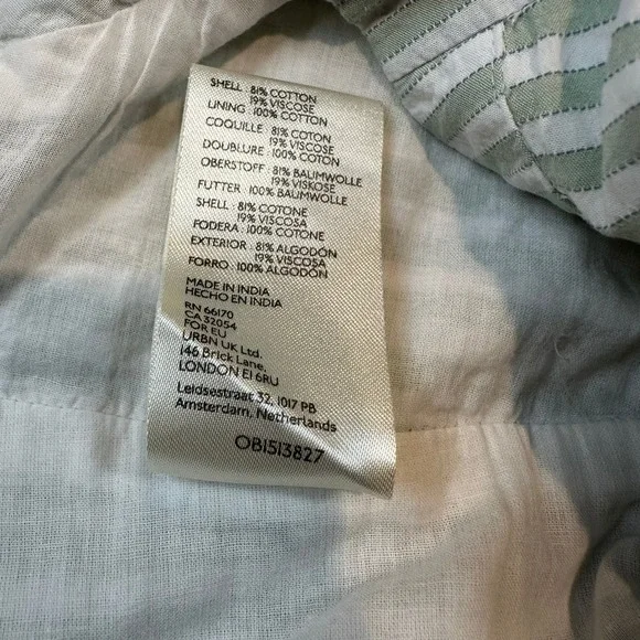 Anthropologie | Striped Bustier Crop Top Sage Green | Women's XS - Picture 7 of 7